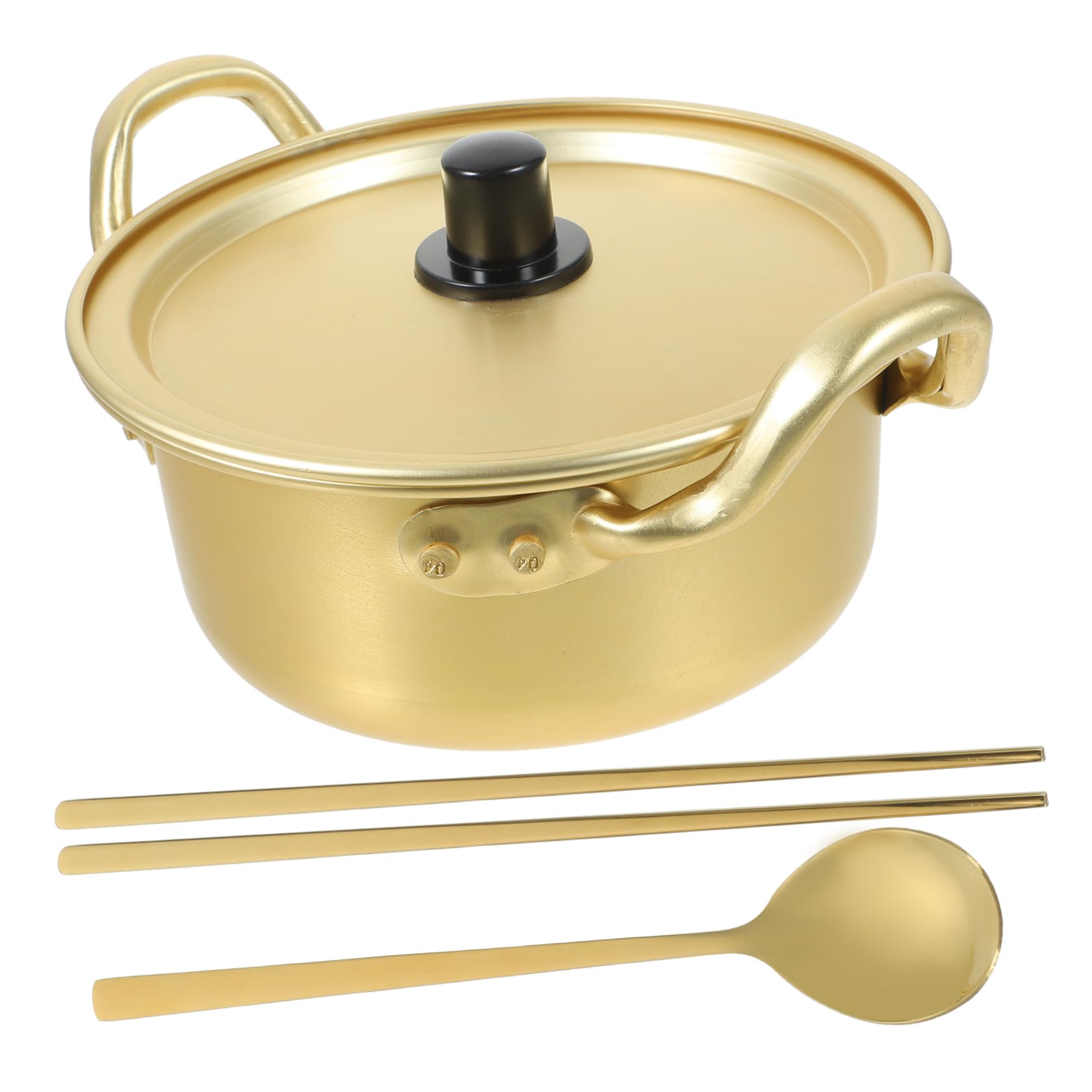 Alipis1 Set Instant Noodle Pot Small Hot Pot Cookware Ramen Pot Aluminum Pot Milk Heating Pot Cooking Pot Ramen Noodle Pot Stock Pot Soup Pot Seafood Pot Korean Noodle Pot Non Stick Pot