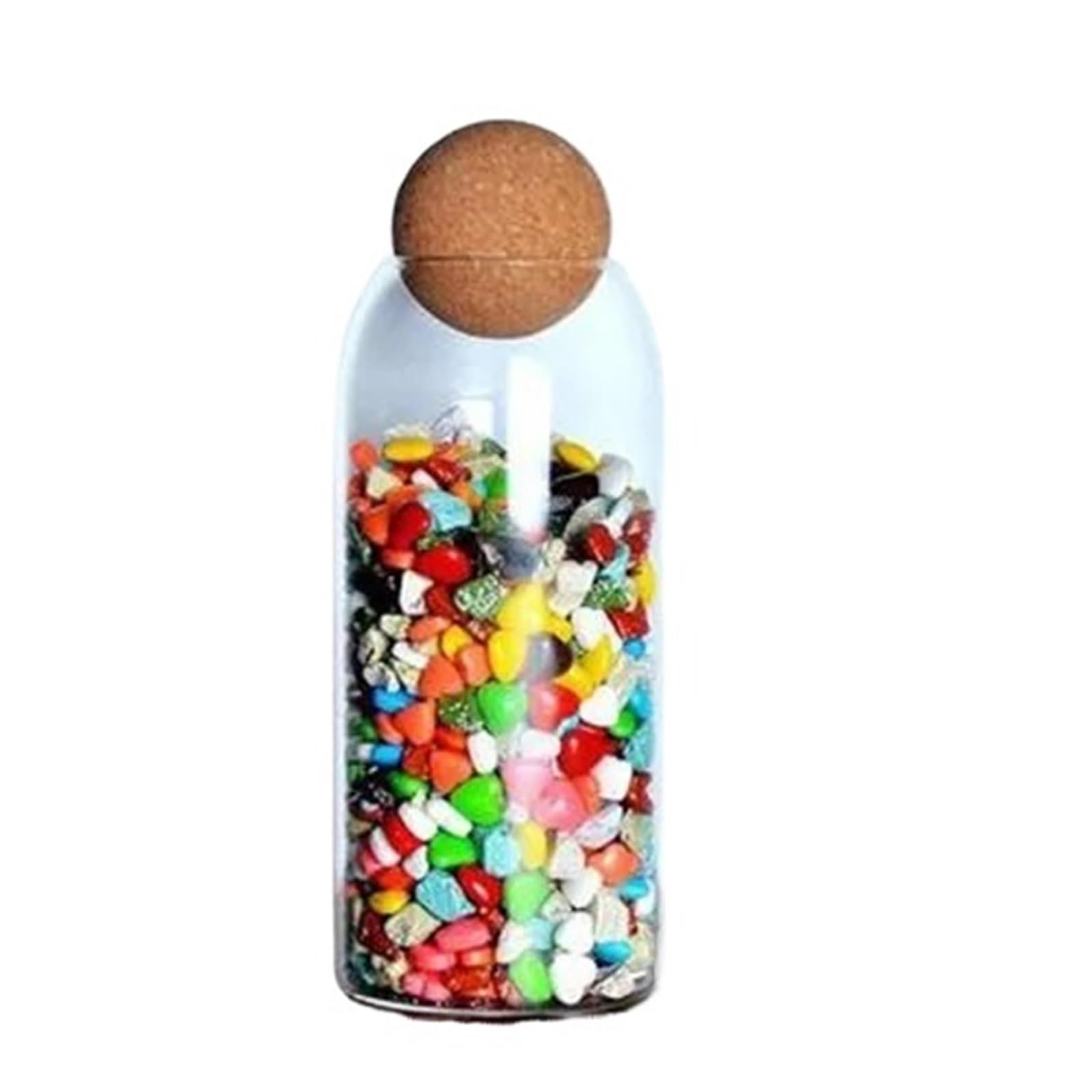 ASMJHQCLW Kitchen Storage Jar, Striped Glass Sealed Jar For Coffee Beans And Kitchen Grains