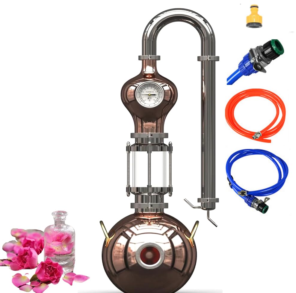 GUUFUFA Distillers, 8L Distiller Essential Oil Distiller Kit For Steam Distillation Oil Making and Extracting Home Distiller Equipment Diy Essential Oil from Herbs Plants and Flowers [Energy Class A]