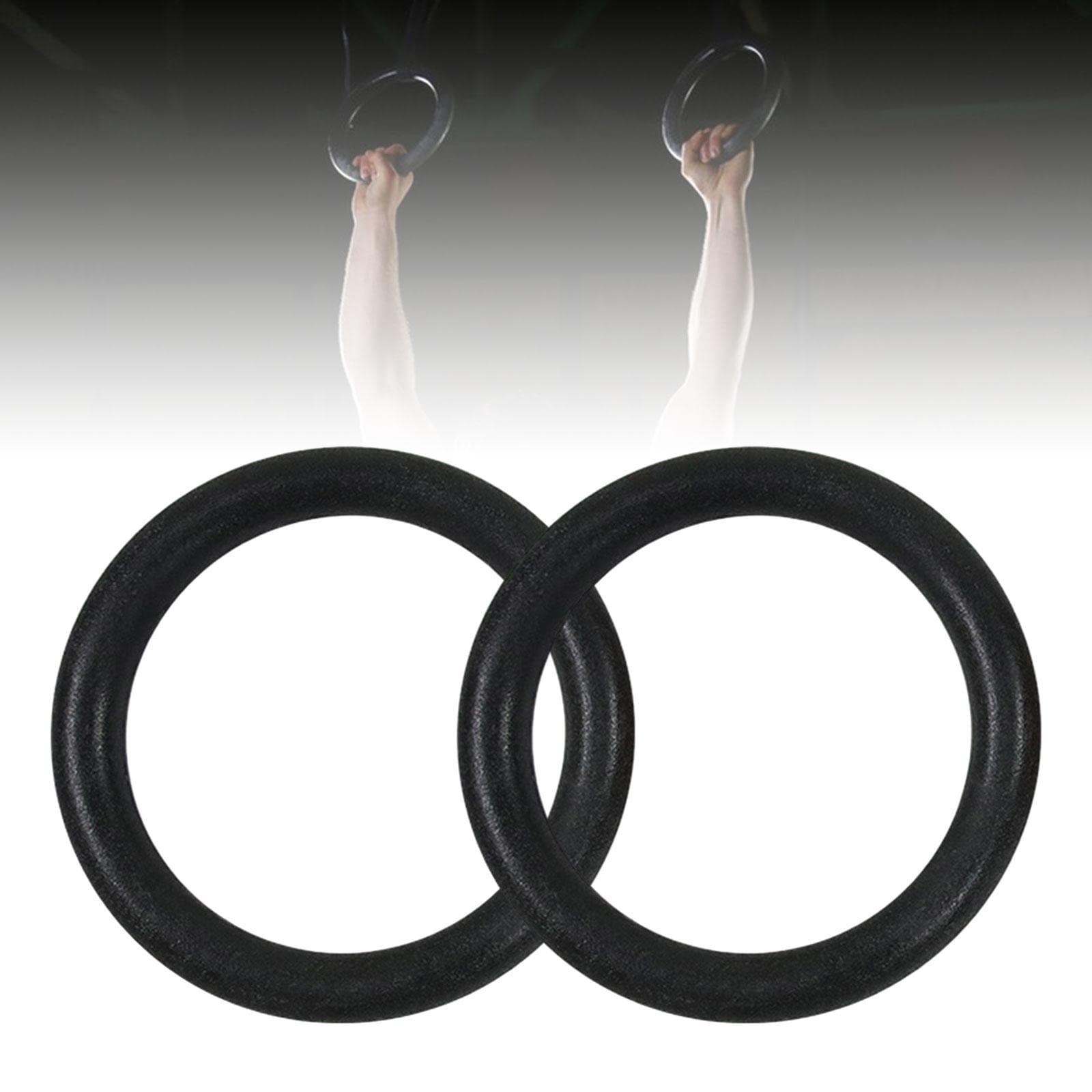F Fityle 2X Anelli da Ginnastica Anelli da Allenamento per Donna Uomo Anelli Antiscivolo Allenamento Pull Up Anelli per Esercizi Anelli da Palestra