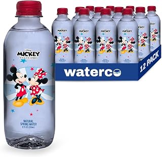 PULSE Mickey and Minnie Mouse Natural Spring Water - Disney Bottles - Filtered Spring - BPA-Free Recyclable Bottles - 12 Pack