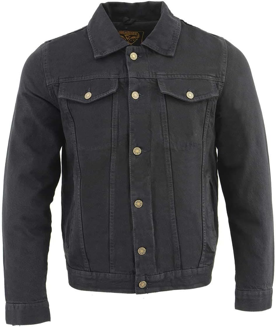 Milwaukee Leather MDM1015 Men's Black Classic Denim Jean Jacket
