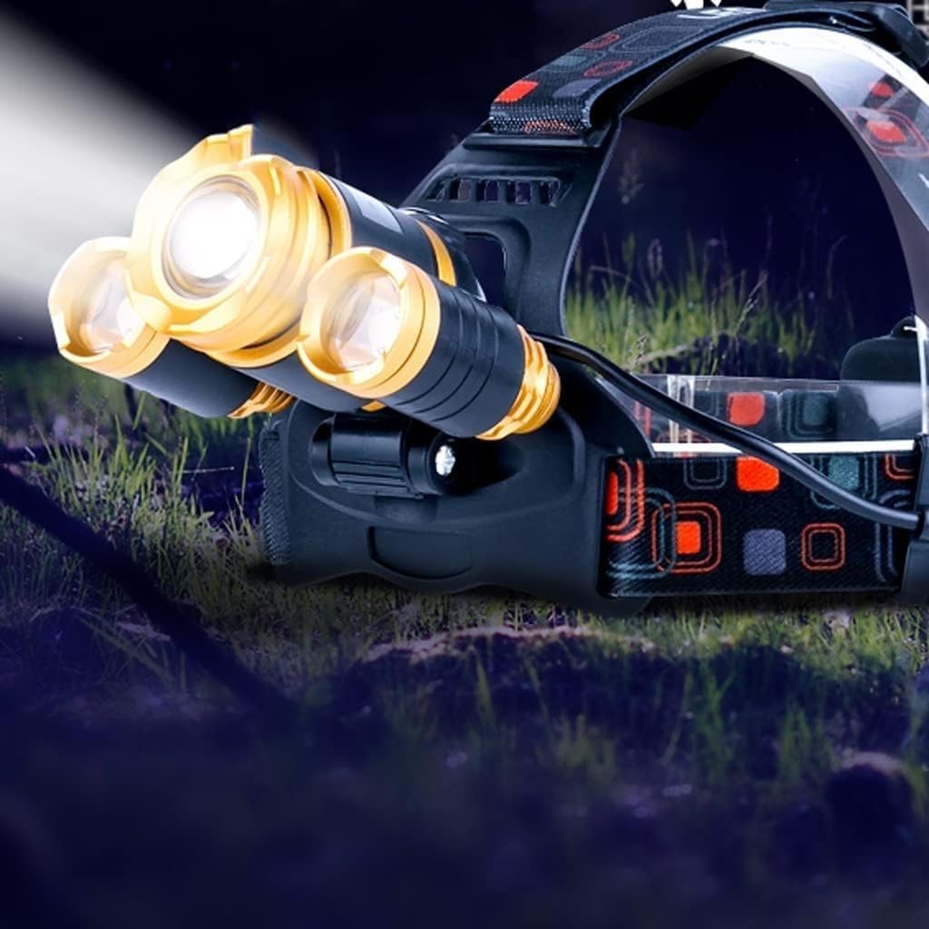 Linterna frontal LED para la cabeza, luz fuerte, portátil, de largo alcance, montada en la cabeza, 3000, linterna nocturna brillante, lámpara de minero, impermeable, para exteriores