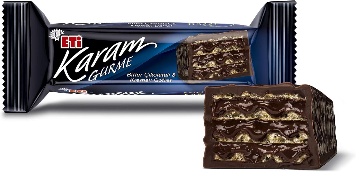 Turkish Chocolate Wafer Eti Karam Gurme Wafer dunkle Dark Schokoladenwaffel 18 x 50 g