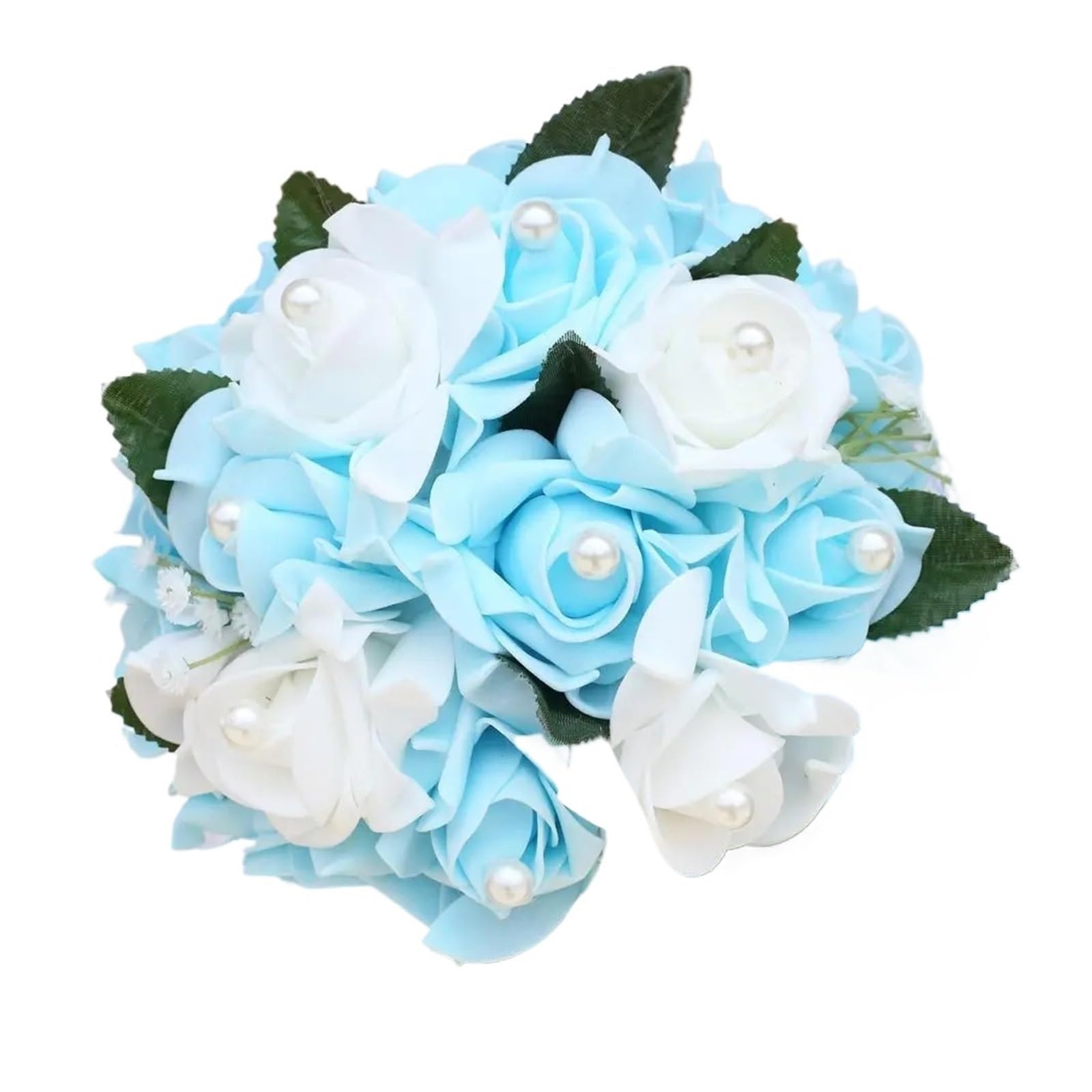 LuoAXINN Artificial Wedding Bouquet Wedding Bouquet Mariage Bouquets Diamond Ribbon Bridal Holding Artificial Flowers Bride(Light blue)