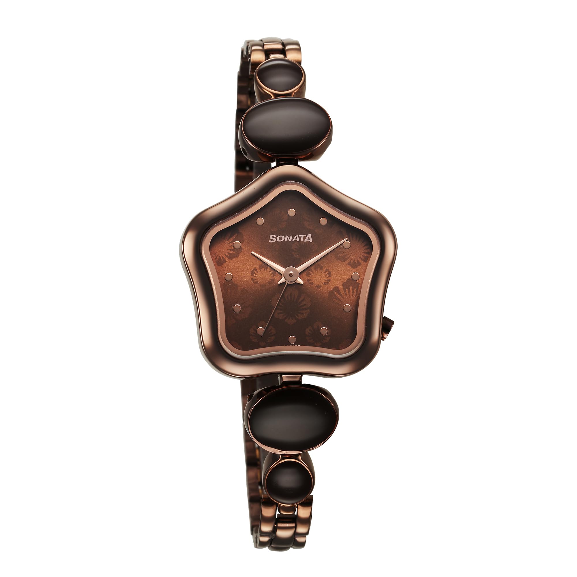 Fastrack Women Stainless Steel Sonata Brown Dial Analog Watch -8185Qm01, Band Color-Brown (B0C5N25RB2) Amazon Price History, Amazon Price Tracker