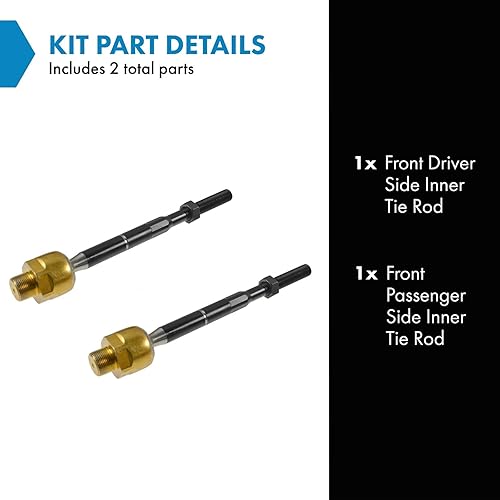 Miniatura 309 de TRQ Juego de barras de acoplamiento exteriores compatibles con Chevrolet Cruze Volt 2016-2019