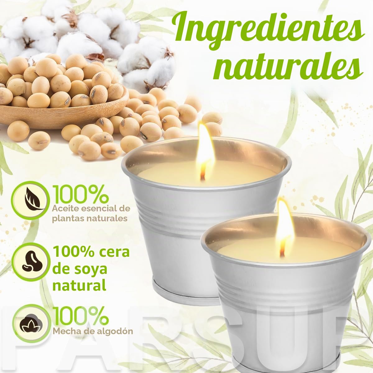 Velas de citronela al aire libre, paquete de 12 velas de aroma de citronela de cera de soja, velas con 120-180 horas de combustión para interiores, exteriores, jardín, camping