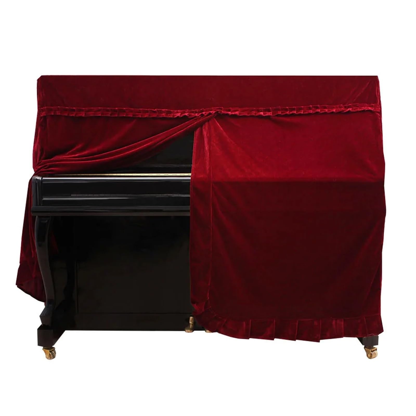 Samt-Klavierabdeckung, praktische Klavierabdeckung for universelles aufrechtes vertikales Klavier Für Klavier(Blue)