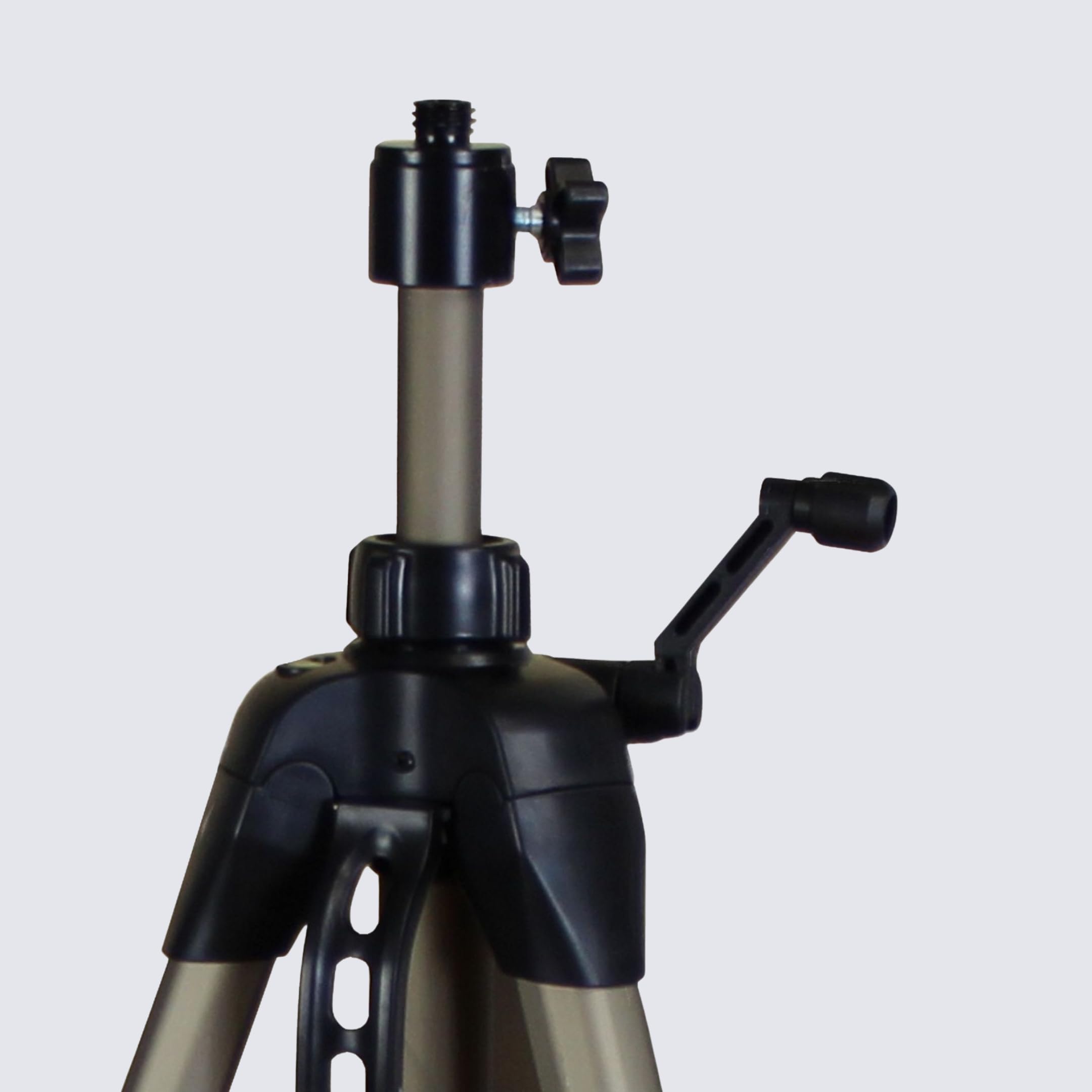 Trípode de manivela 173 cm – trípode para nivel láser, soporte nivel láser profesional con nivel de burbuja integrado, adaptador 1/4" y bolsa de transporte incluida