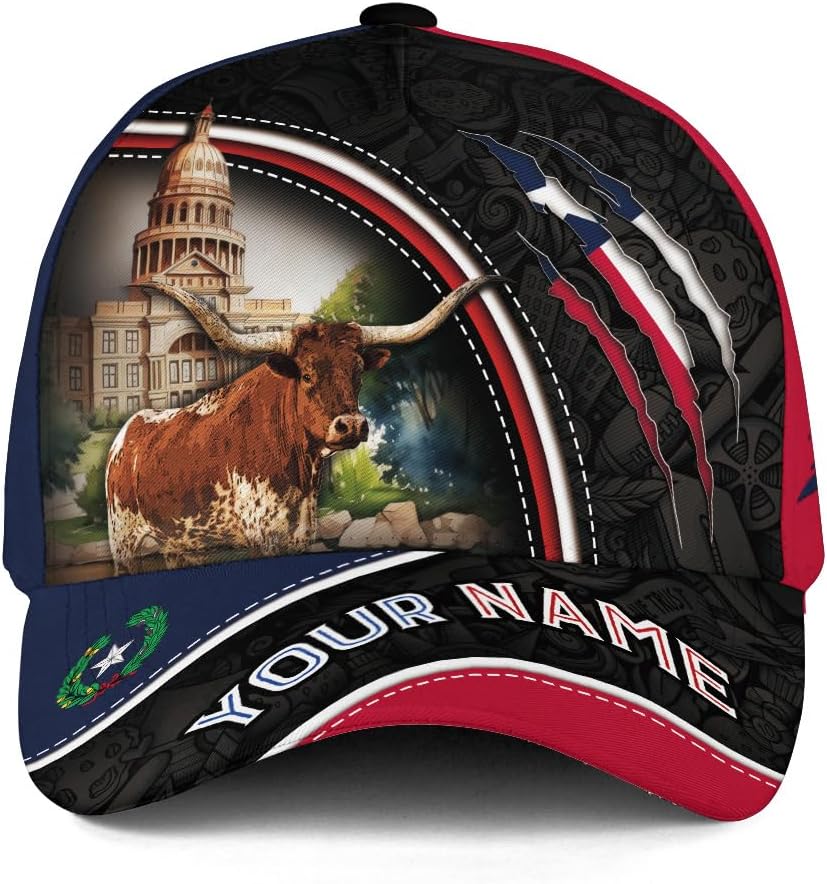 Personalized Texans Caps for Men, Custom Name Texas Baseball Cap, Texans Hats, Customized Texas Baseball Hat