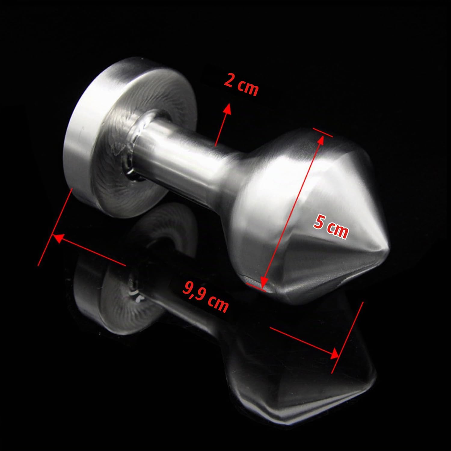 MFMYEE Großer Analplug Massiv - 655 g massiver Edelstahl Big Metal Butt Plug, Hochleistungs-Analkugeln, Analtrainer, Analdilatator, Trainings-Sexspielzeug, Keuschheitsspiele für Erwachsene für Männer