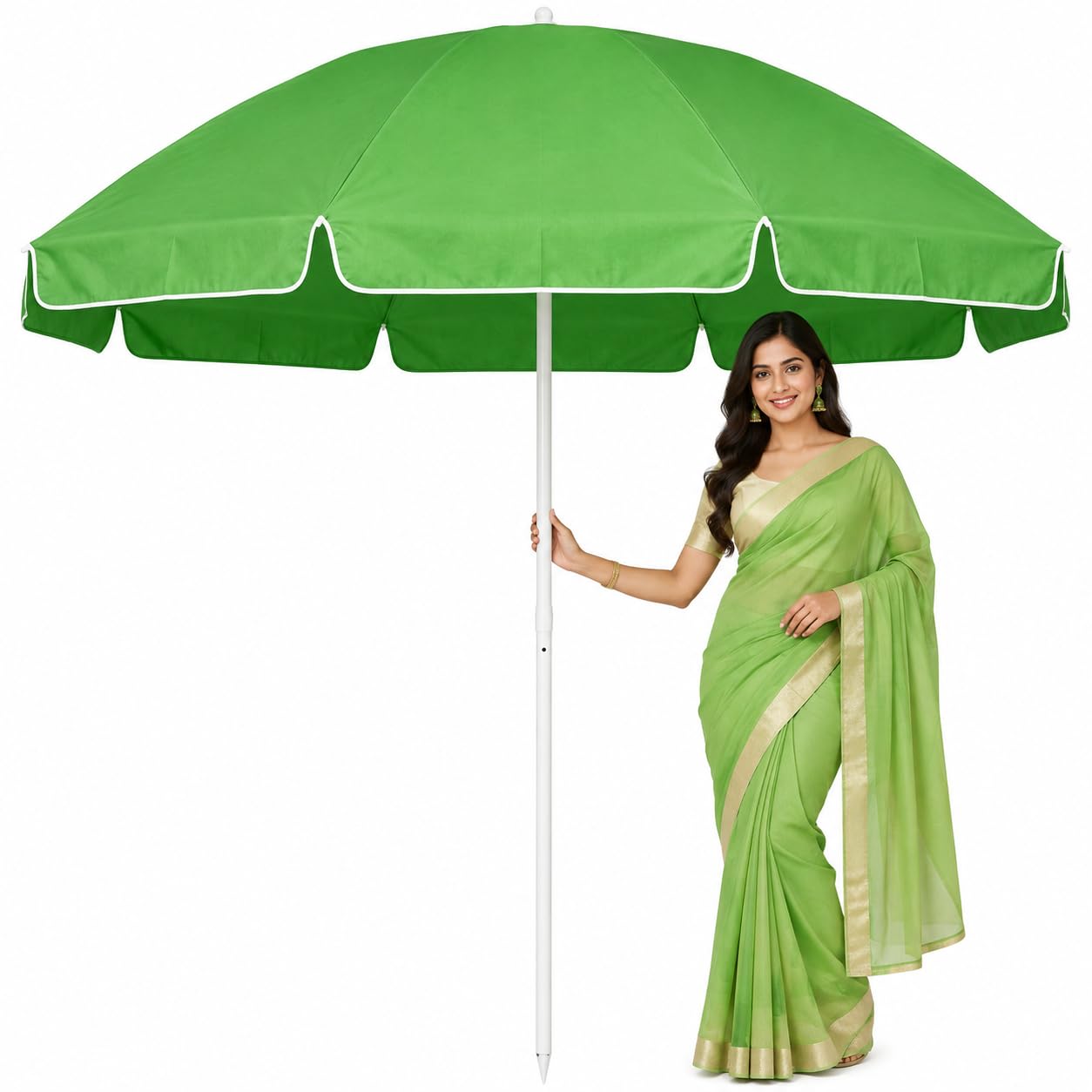 Outdoor Umbrella Garden Umbrella 7FT Terrace Shade Outdoor Use Patio Umbrella Outdoor Canopy Cafe Use Rooftop Use Balcony Use (Green)-image-37