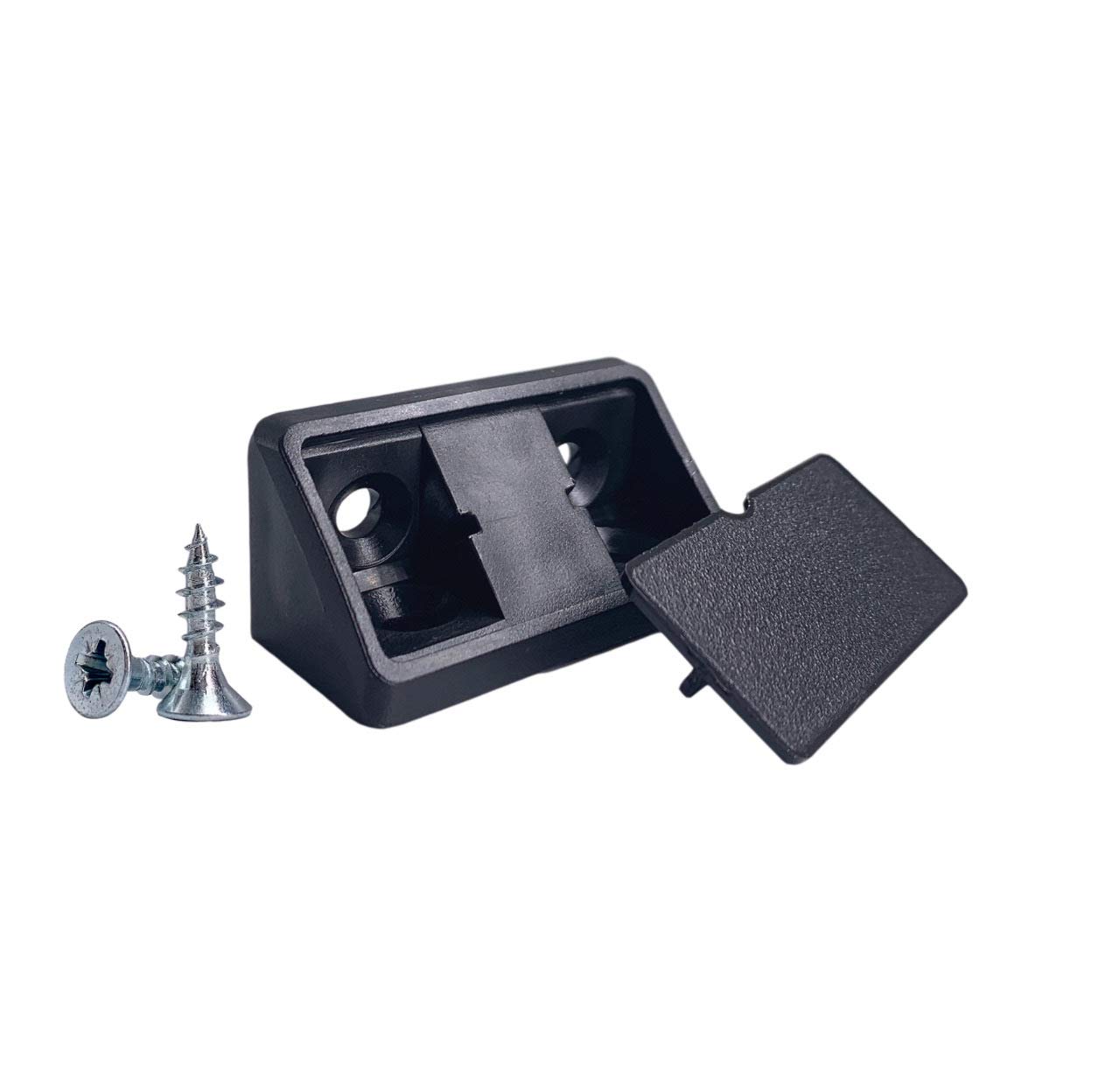 Diforma Black (Pack Of 100 Pcs) Shelf Brackets 44 X 20 X 20 Mm, Furniture Corner Joints Plastic 90 Degree Corner Brace Joint, Right Angle, Screws Included (100, )