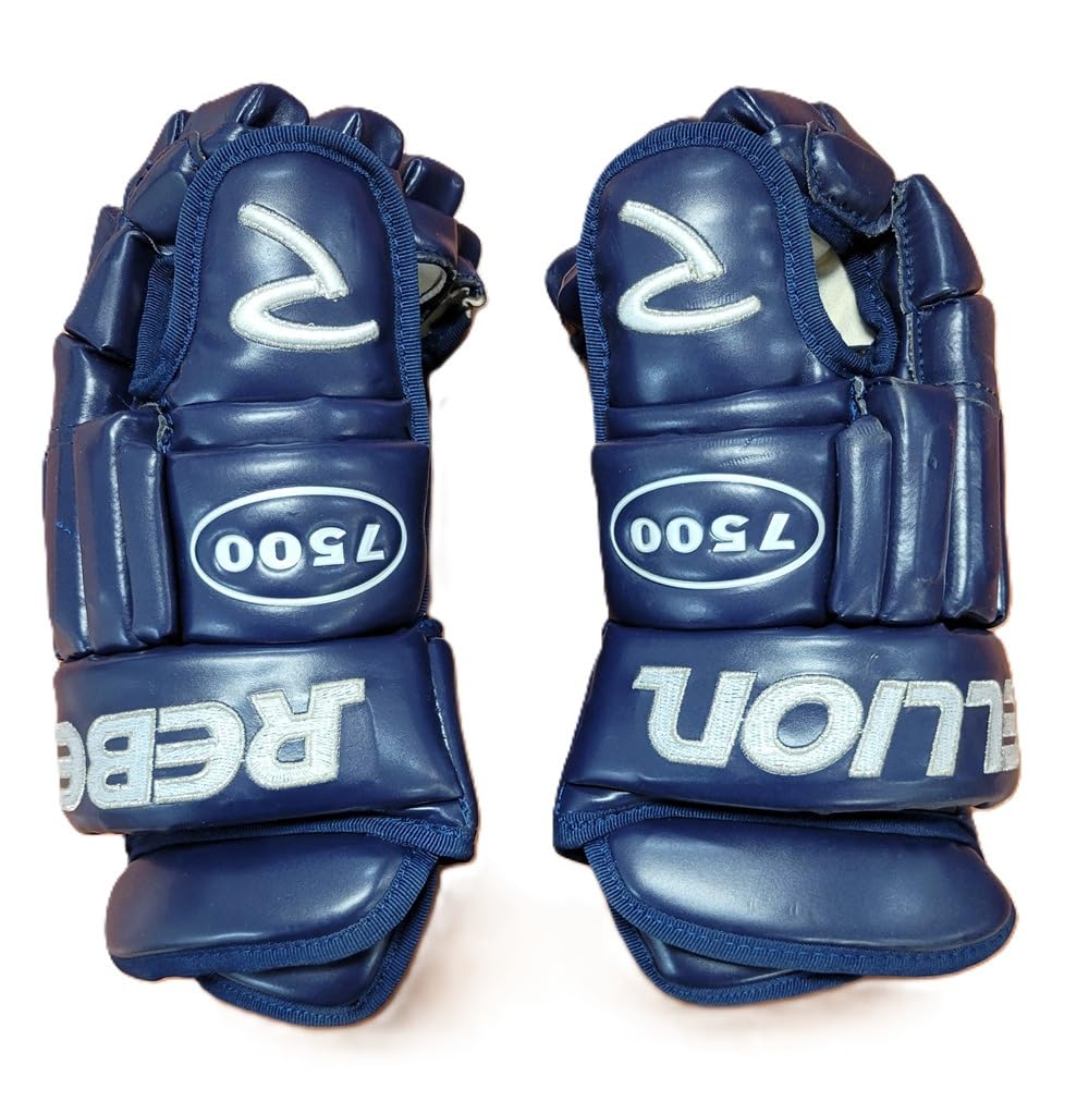 Rebellion Pro Series 7500 Leather Junior/Senior Hockey Gloves - Navy (11.5