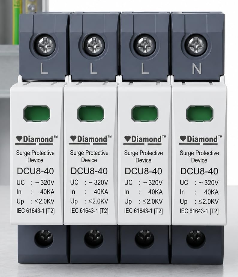 diamond ac spd surge protection device 320v 4 pole (three phase)