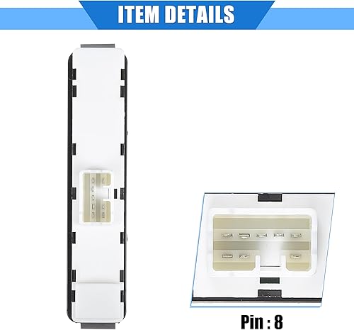 Miniatura 5 de Interruptor de control de ventana de coche compatible con Suzuki Sidekick JA JLX JX 1.3L L4 - Gas 1.6L L4 - Gas 1989, plástico duradero negro