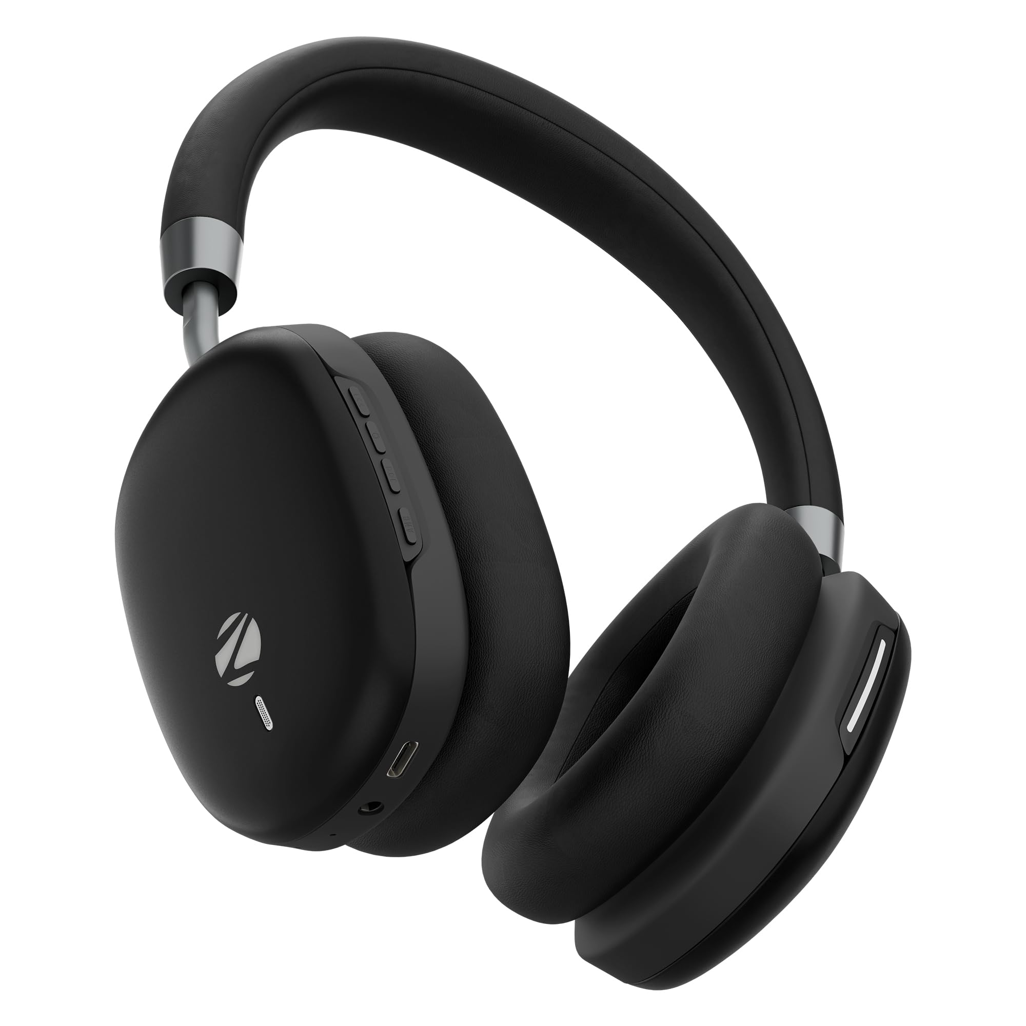 Zebronics Wireless Headphones, Hybrid ANC 48dB, Upto 100Hrs Playback, 40mm Drivers, Dual Mic ENC, BT v6.0, Gaming Mode, Dual Pairing, Touch Controls, App Support, AUX (Silencio 200T, Black)-image-18