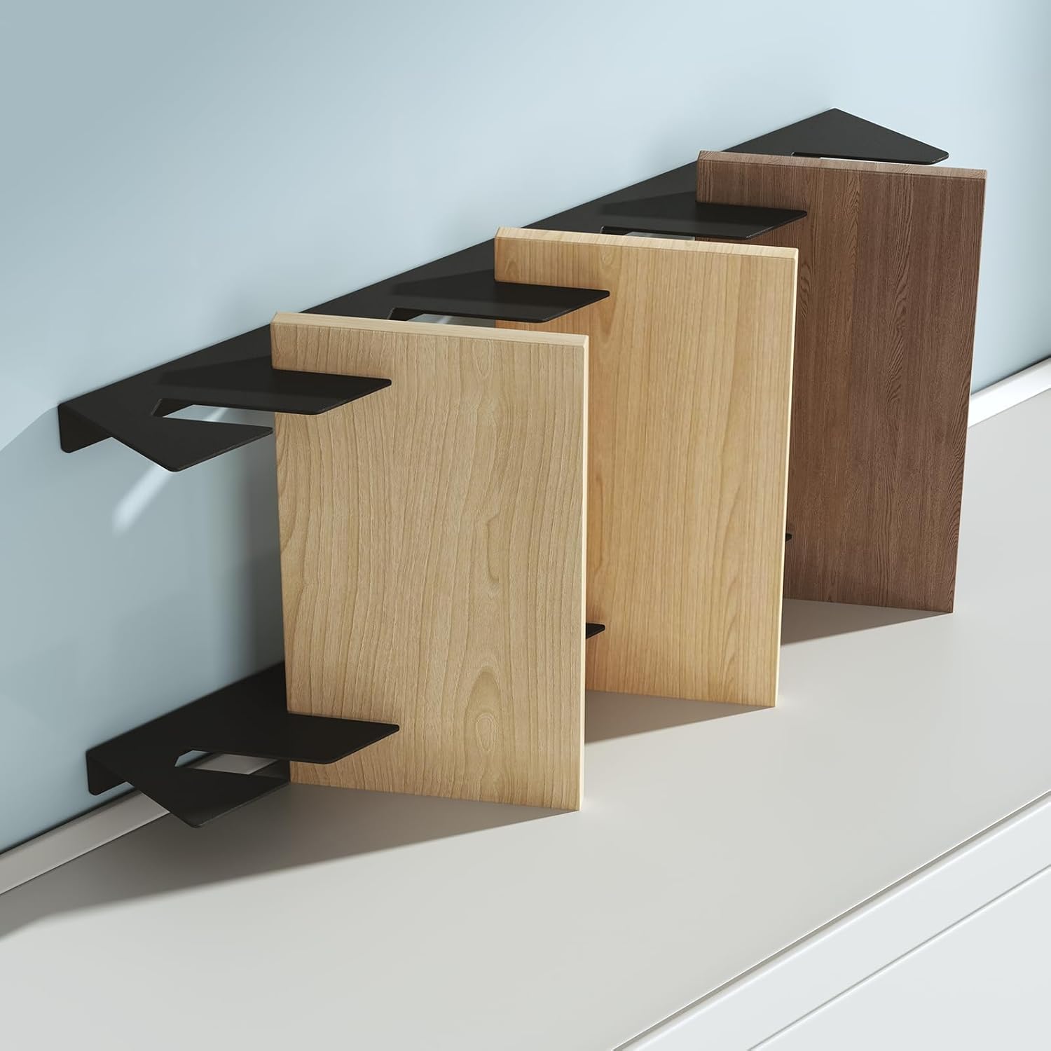 Tile Board Display Rack Wall Mounted, Tile Samples Display Stand for Retail, 7 Slots Floor Tiles Board Holder for Wall, Tile Samples Organizer for Trade Show Exhibition Display