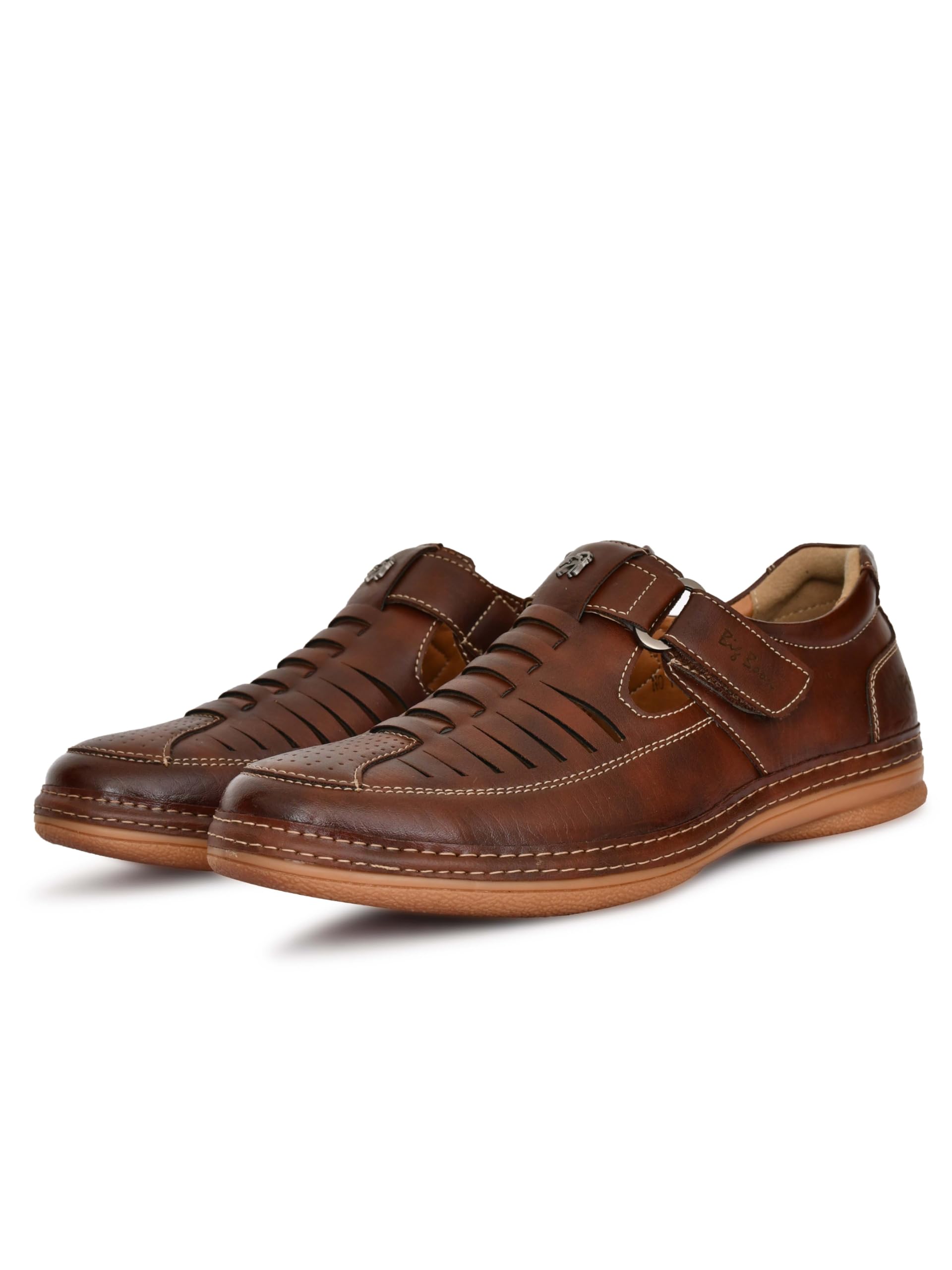 bigboon Men's Roman Sandals, Classic Design (Coffee, UK Footwear Size System, Adult, Men, Numeric, Medium, 7)-picture-32