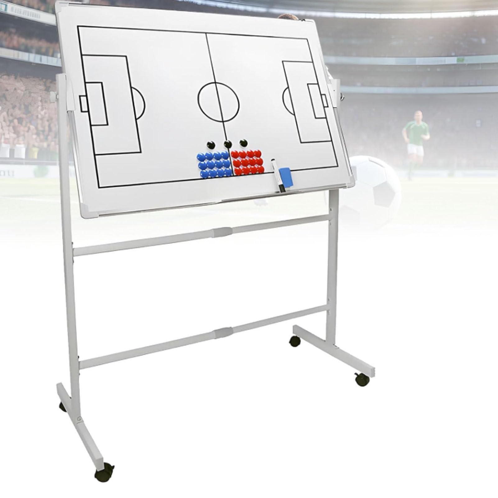Tablica szkoleniowa z uchwytem na kółka przesuwne, wersja dwustronna 120 * 90cm