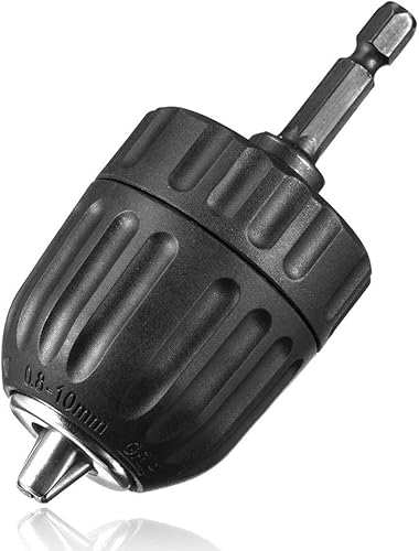 Mesee Adaptador de portabrocas sin llave de 0.031-0.394 in, convertidor de portabrocas de impacto de rosca de montaje 38-24UNF, herramienta de