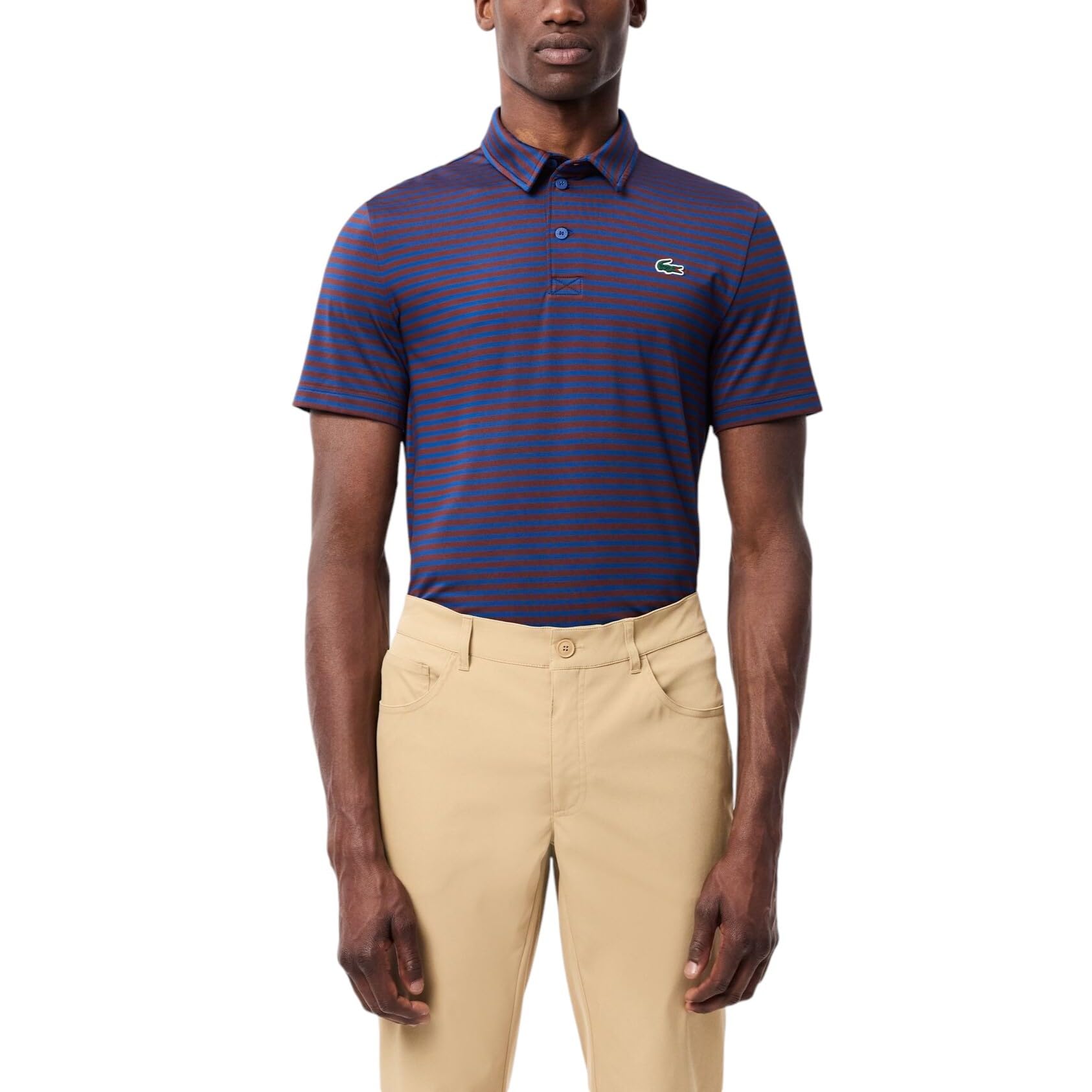 Lacoste Men's Regular Fit UV Protect Collar Logo Golf Polo Shirt