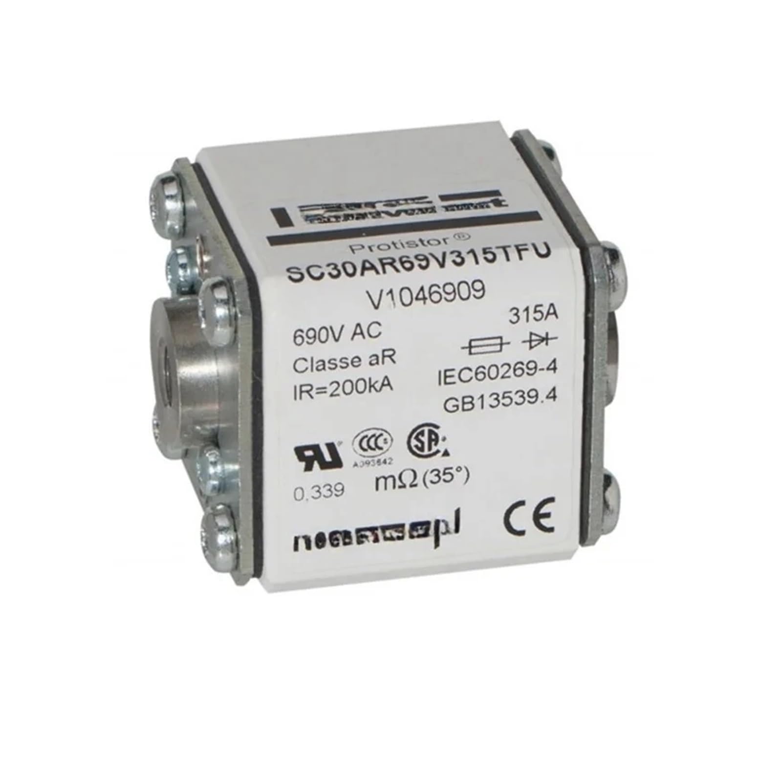 Fusible SC30AR69V125TF Mersen 125A pour protection industrielle de puissance