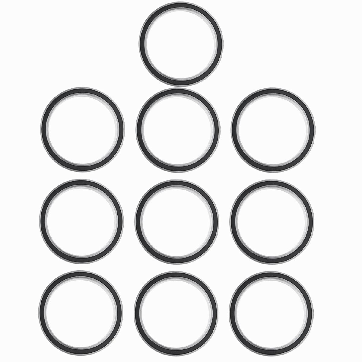 Edinstry(10 Pack) Sealed Ball Bearing 6810RS Black Rubber Cover Ball Bearings, Bearing Steel Z1 Grade, Lubricated and Low Noise Machinery Ball Bearing 50x65x7mm