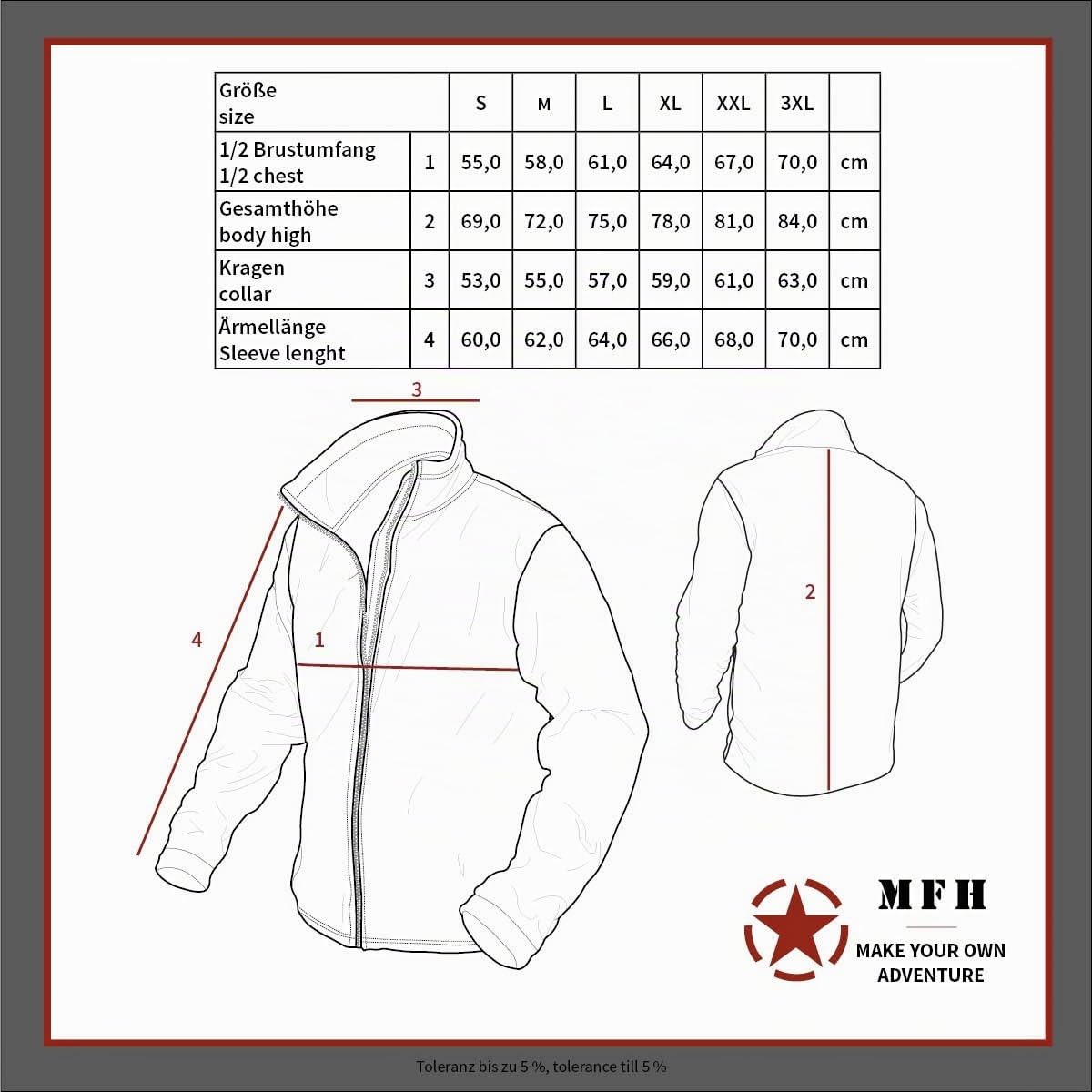MFH Herren 03811a-fleece Jacke Fleece Jacke
