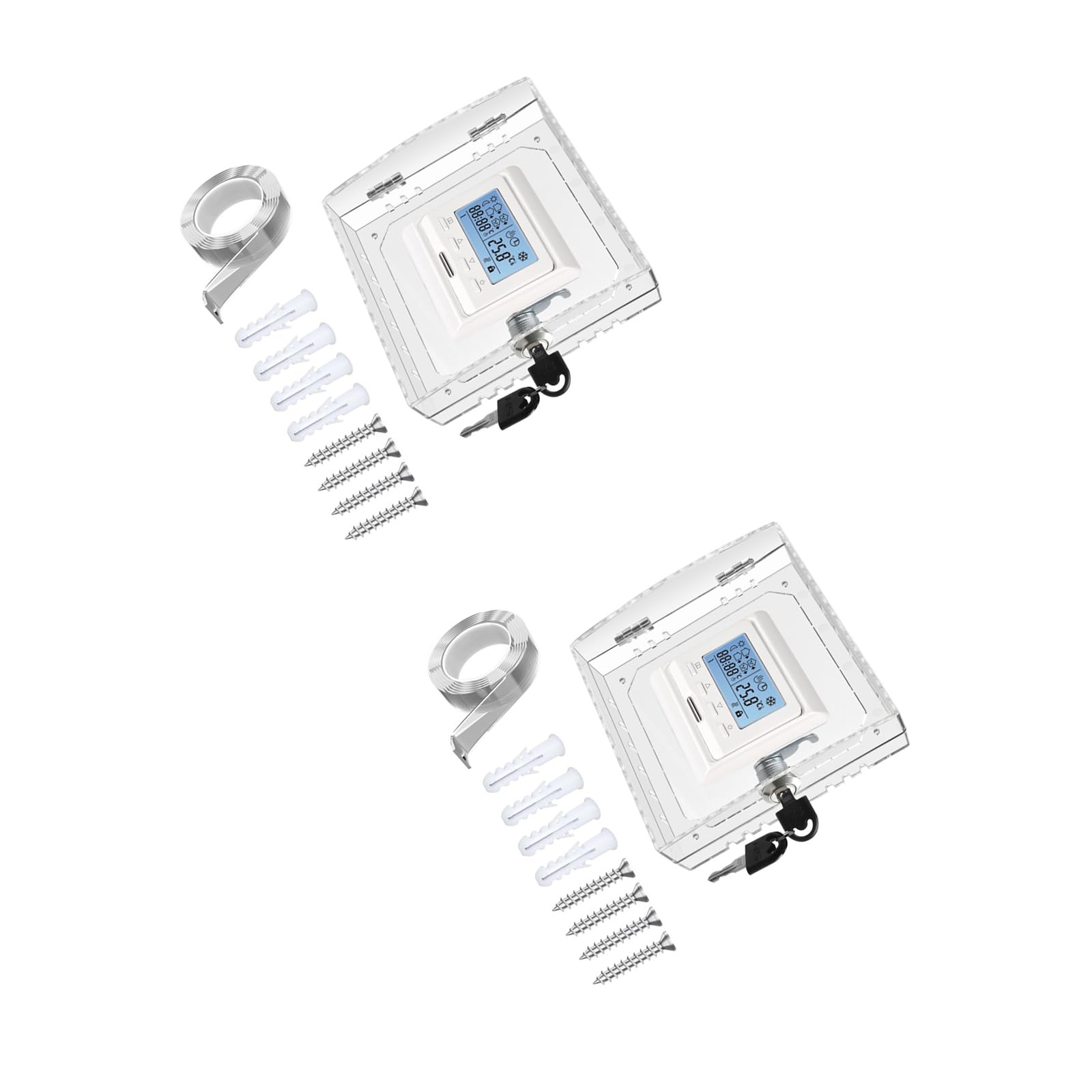 Thermostat Protector Case Locking Enclosure Dustproof Housing for Various Brands Quick Installation None Tool Required Thermostat Cover