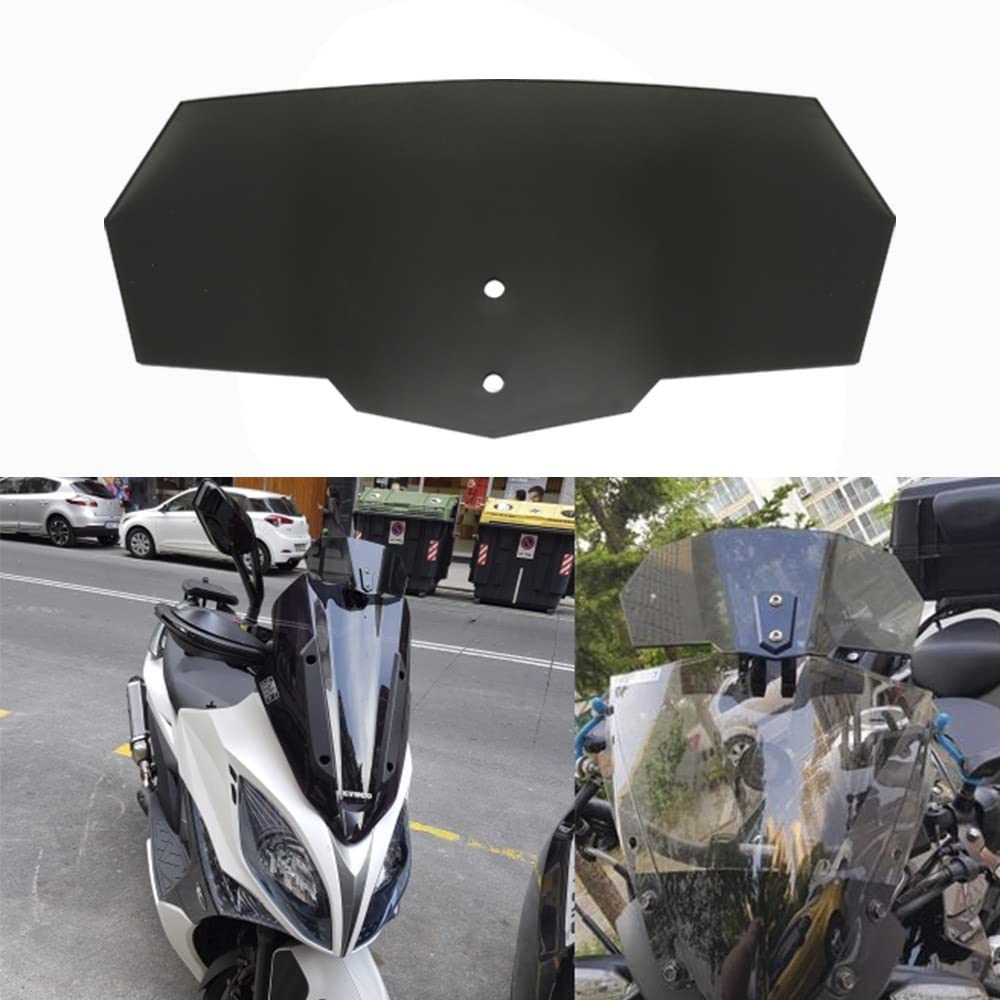 Regolabile Cupolino per BMW R 1200 GS Parabrezza Parabrezza Moto Nero Trasparente Universale Moto(Nero)