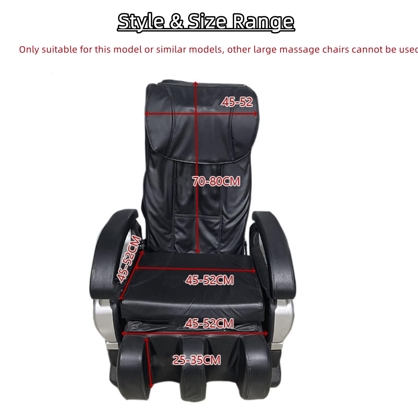 Funda sillón Masaje Shiatsu Cuerpo Completo - Funda elástica sillón reclinable Fundas Protectoras contra Polvo - Fundas Muebles Lavables Desmontables para Todo Tipo sillones Masaje(G)