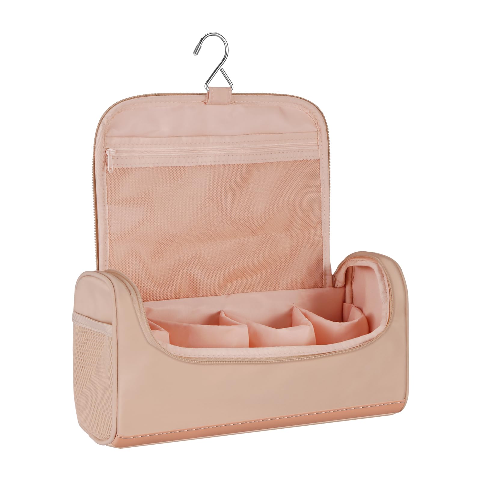 SITHON Travel Carrying Case for Dyson Airwrap Complete Styler and Attachments, Portable Hanging Storage Organizer Bag with Side Pockets for Hair Curler Accessories (Bag Only) (Rose Gold)