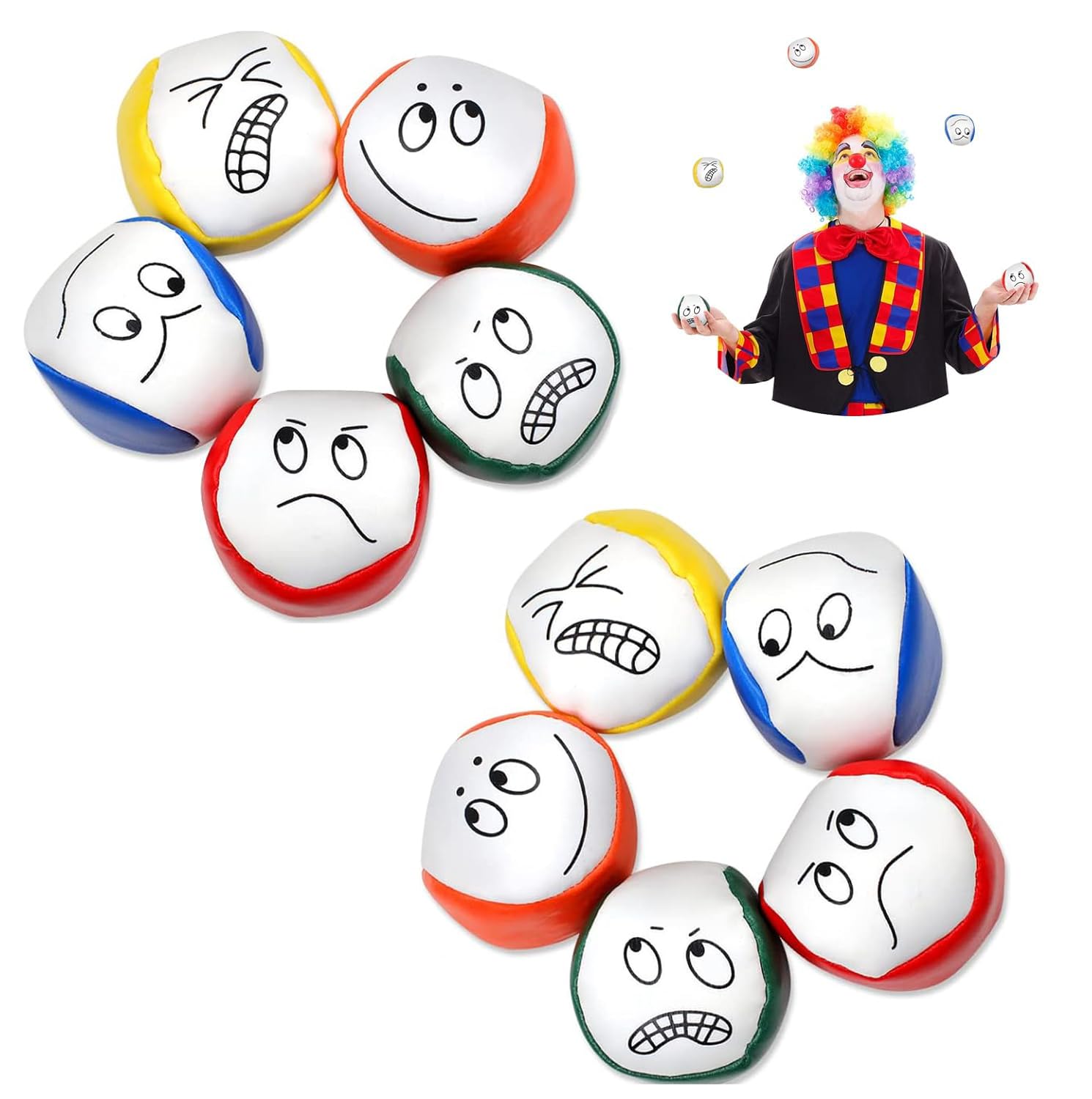 Dzxin Juggling Balls, 10Pcs Soft Juggling Balls Set Small Bean Bags Juggle Balls for Adults Children Beginners Outdoor Throwing