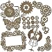Steampunk Scrapbook Embellishments Collection #2 - 25 Piece Laser Cut Chipboard Set