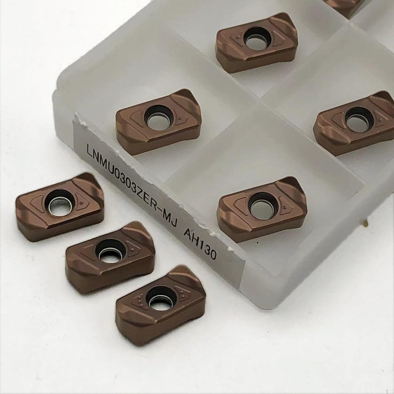 Double-Sided Quick Feed Blade, Turning Blade, LNMU0303ZER MJ AH130 AH725 LNMU0303, Cutting Tool, LNMU0303ZER, 10PCS(Color:LNMU0303ZER-MJ AH130)