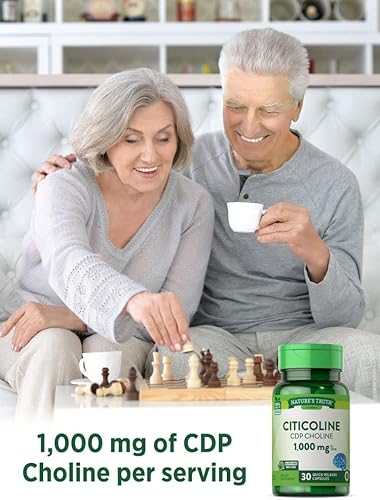 Miniatura 4 de Nature's Truth Citicoline CDP Colina 1000mg  30 Cápsulas  Suplemento sin OMG y sin gluten