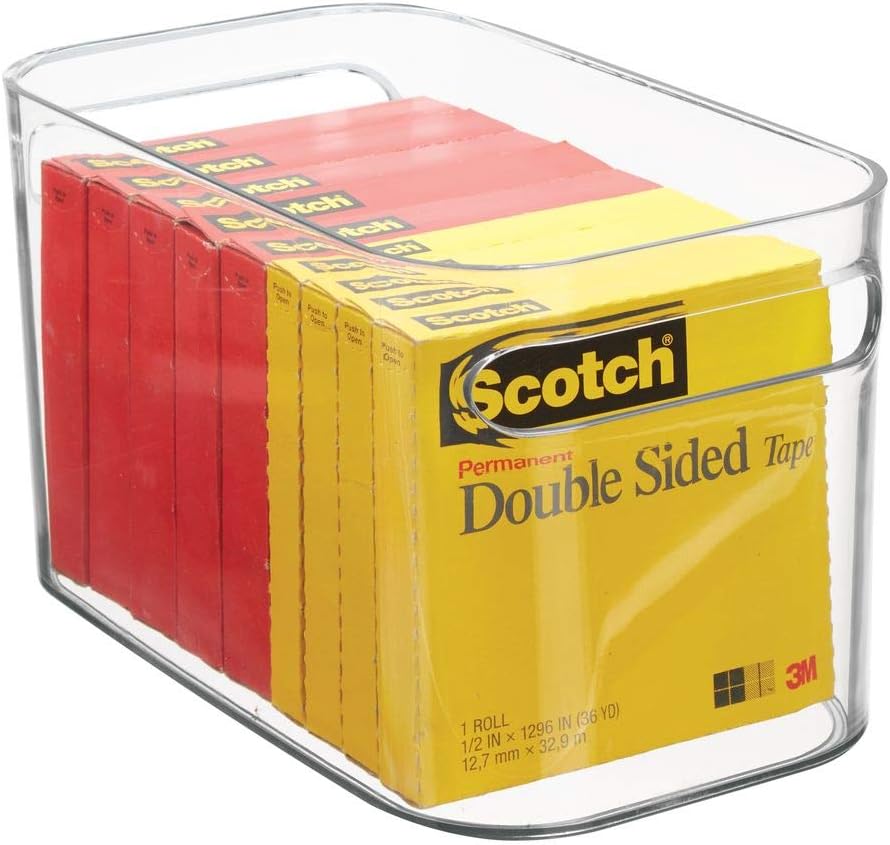 mDesign Plastic Home Office Bin Holder Storage Office