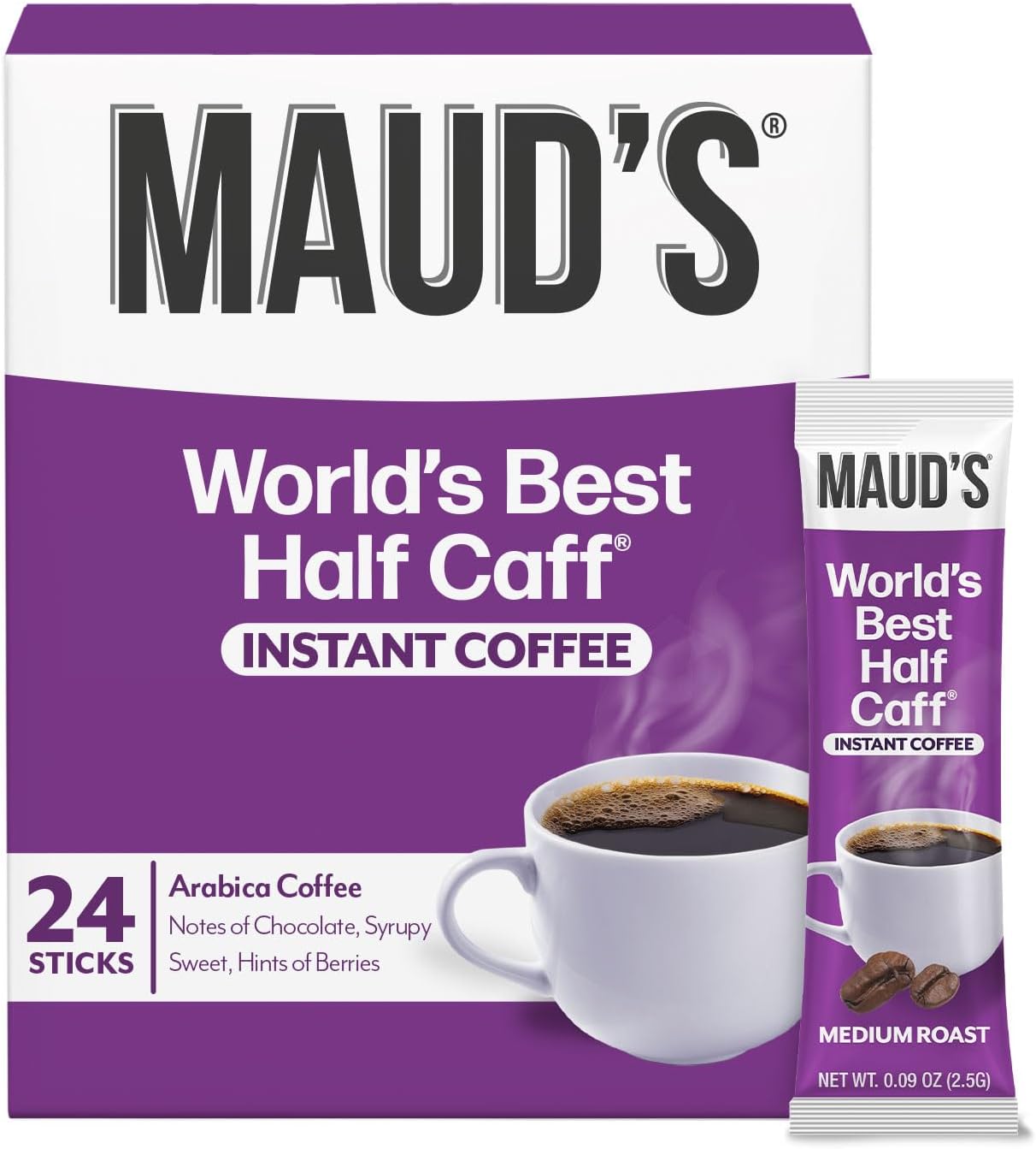 MAUD'SInsta World's Best Half Caff Insta Stick - 30ct
