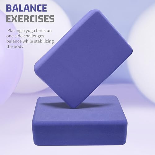 Miniatura 6 de Yoga Blocks 2 Pack, EVA Foam Yoga Block Supportive, Non-Slip Exercise Blocks, Yoga Accessories for Pilates, Meditation, Balance, Stretching and Deep