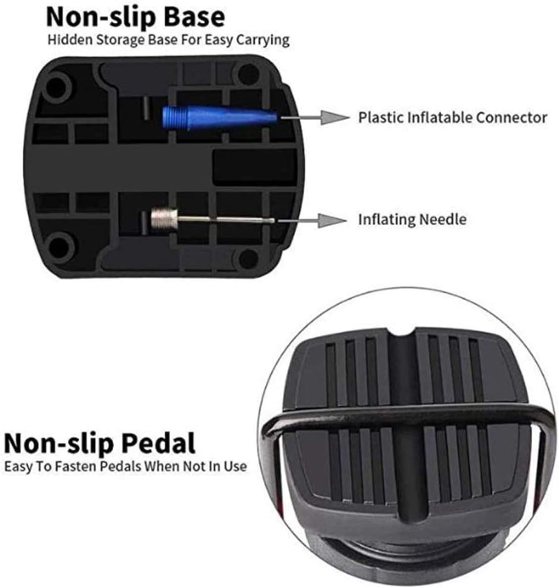 Quxis Portable High Pressure Foot Air Pump Heavy Compressor Cylinder With Pressure Gauge Floor Pump For Motorbike, For Cars, Bicycle, Football, Cycle Pump., Black - 100 Cfm