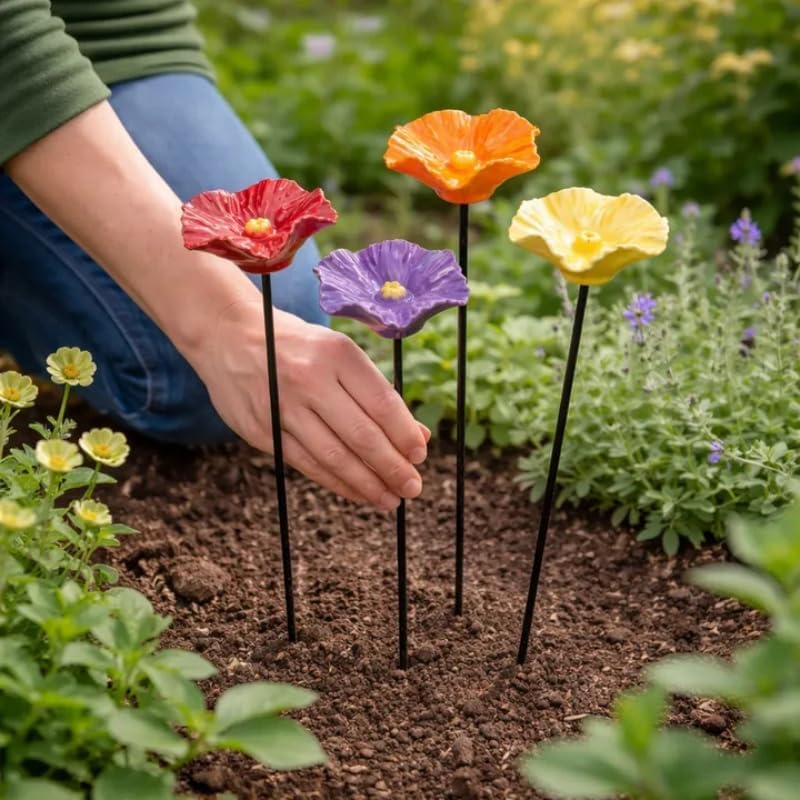 Gartenort Bienentränke Keramik Handgefertigt | Wetterfeste Insektentränke für Bienen, Schmetterlinge & Vögel | Blütenform Gartendeko | Frostsicher & Nachhaltig
