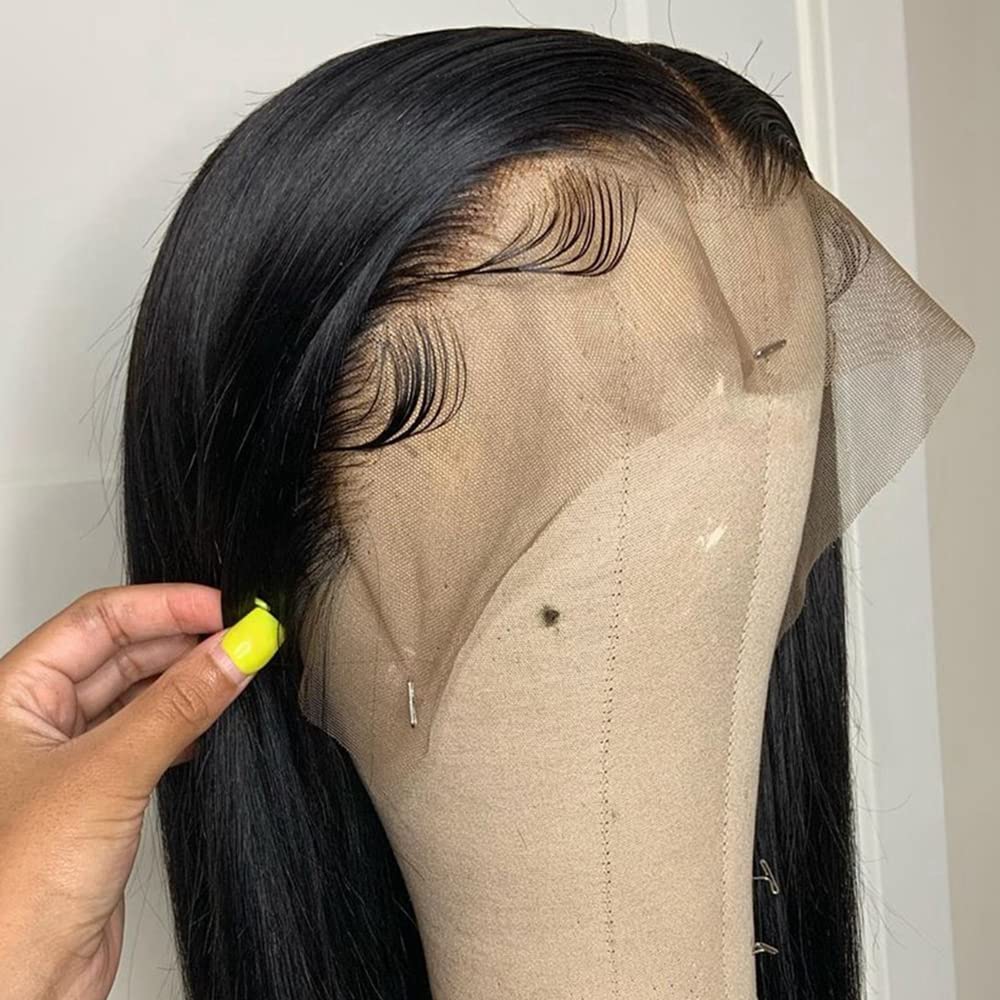 Cheap Ear to Ear 13x4 Hd Transparent Lace Frontal Closure Free Part 100% Unprocessed Virgin Human Hair Frontal Closure Pre Plucked With Baby Hair Brazilian Human Hair Closures For Black Women 14 Inch