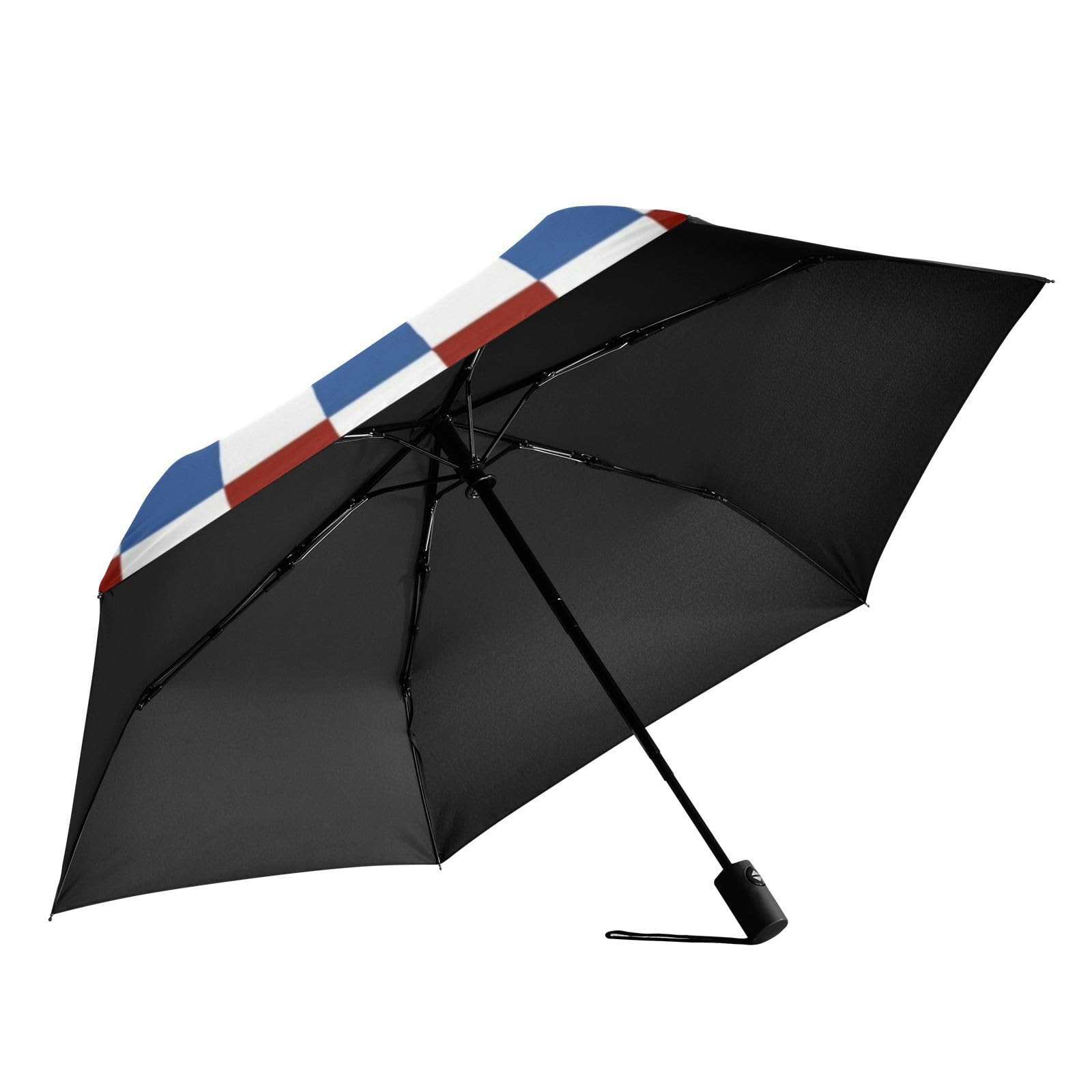 EtherSpher Red and Blue Plaid 4th Of July Independence Day Rain Umbrella 39 Inch Heavy Duty auto open close Golf Umbrellas For Rain for Good for Car, Golf, and On-the-Go Outdoor Defence Accessories