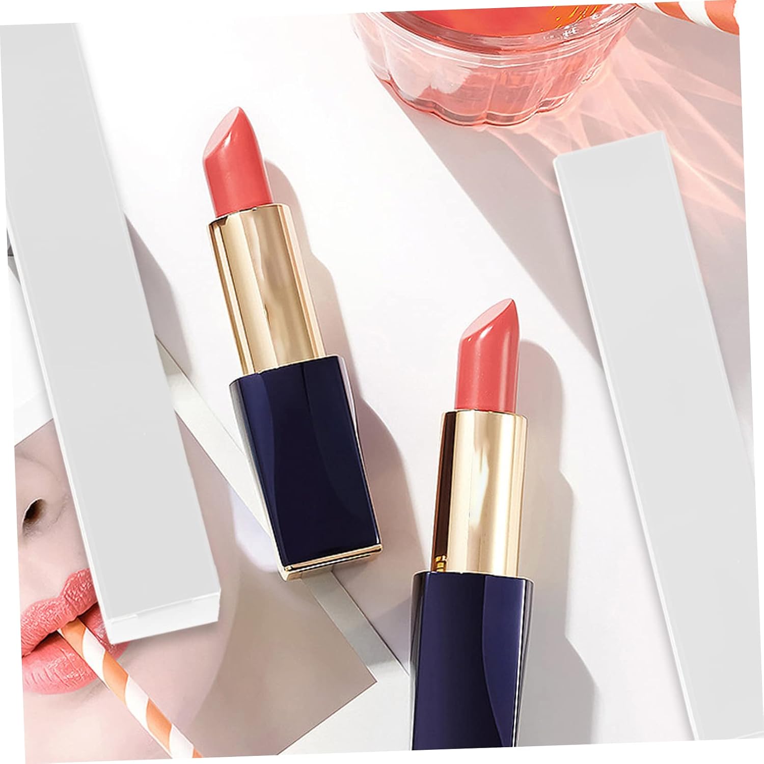50Pcs Paper Lipstick Packaging Boxes White Foldable for Lip Gloss Storage image 4