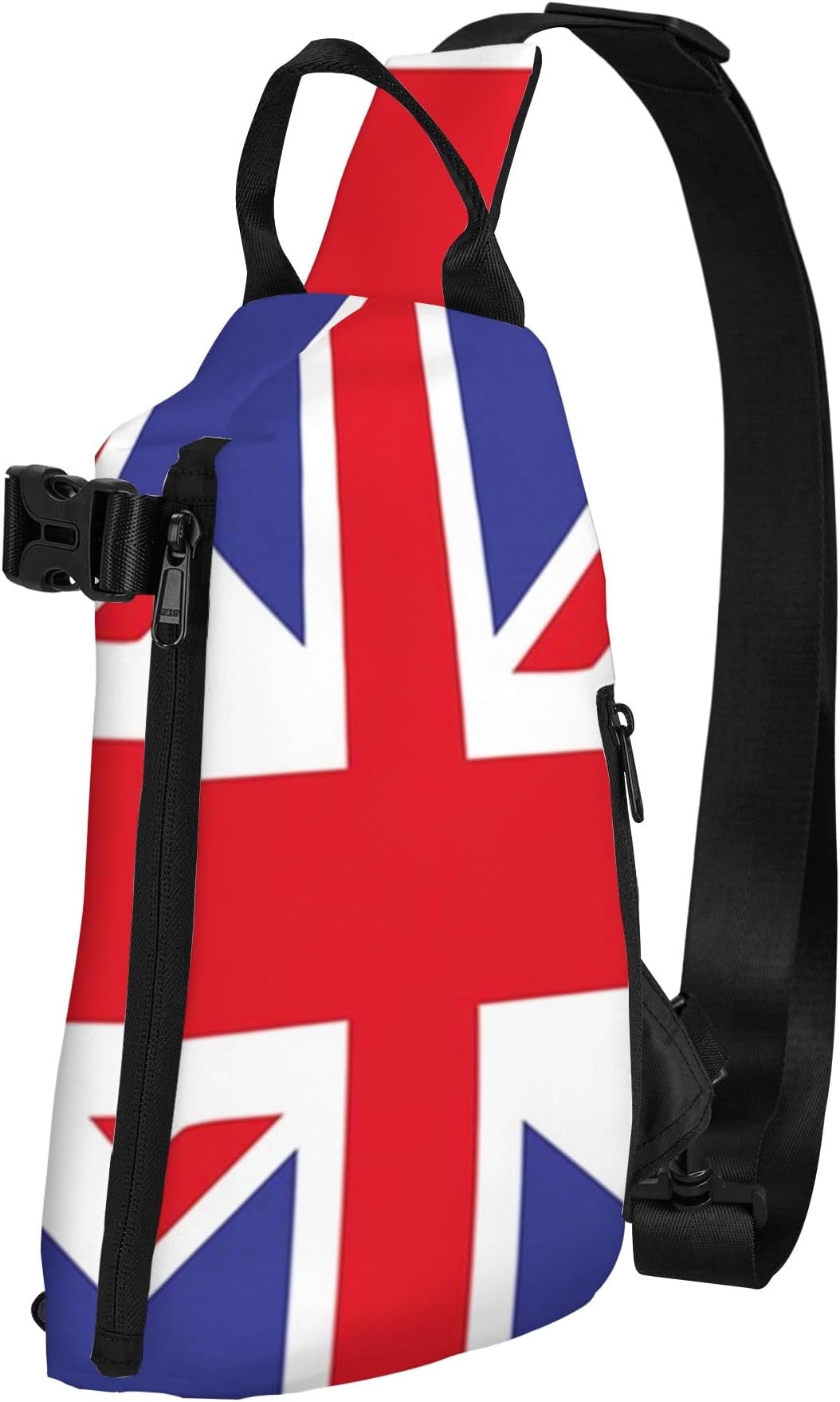 Taknne2023 British Flag Theme,Sling Backpack,Classic Flag United Kingdom Modern,Multipurpose Crossbody Shoulder Bag Travel Hiking Daypack for Men Women,Blue Red