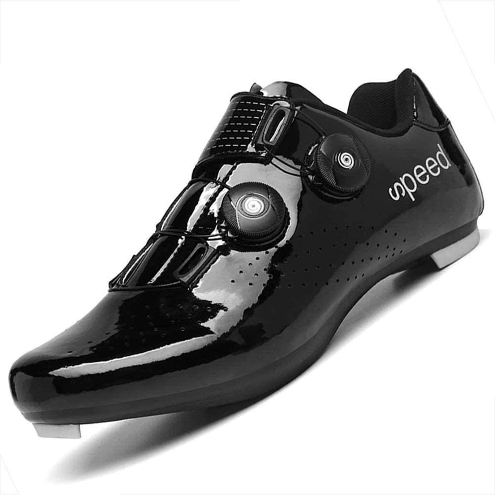 Cycling Shoes with Compatible Cleat Peloton Shoe with SPD And Delta, Spin Shoes Indoor Cycling Shoes for Men Women Lock Pedal Bike Shoes,Black,41