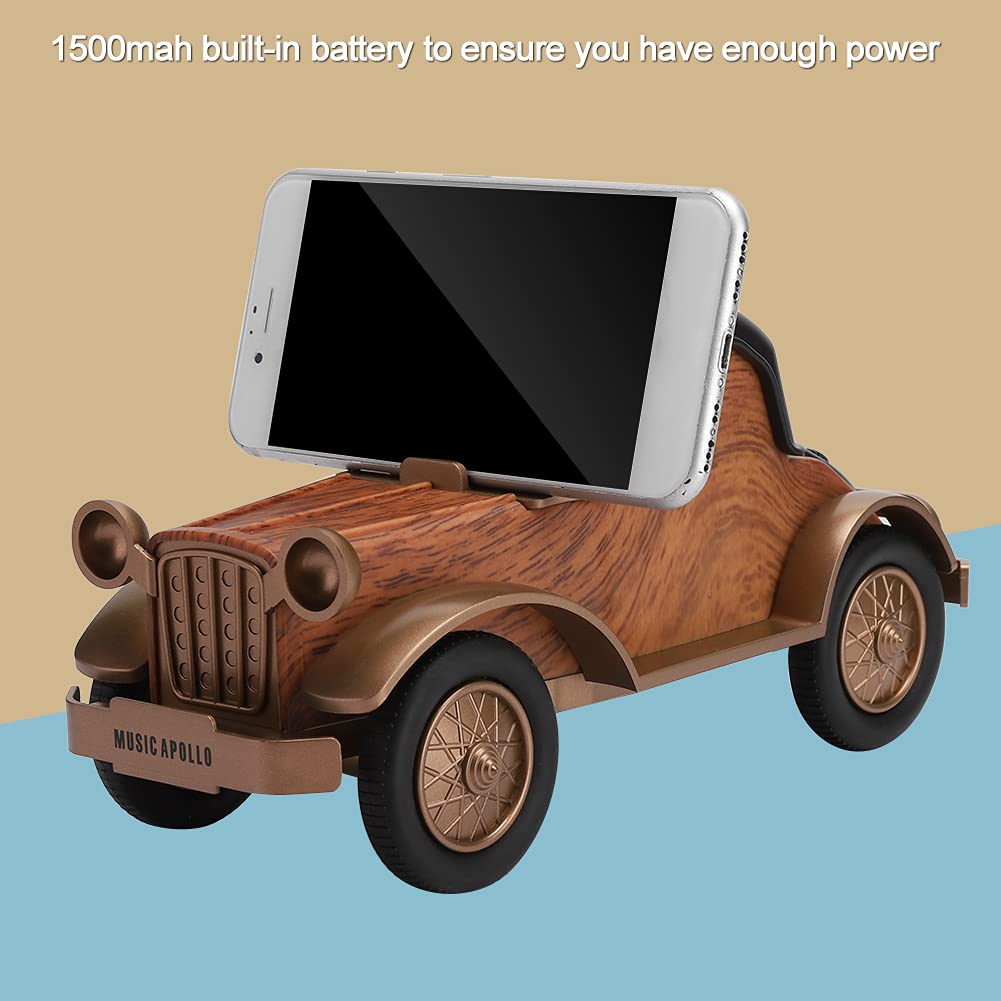 WISENOVO Haut-Parleur Bluetooth, Forme de Voiture Rétro Vintage avec Son Clair, Portable sans Fil pour la Maison et Les Voyages, Plastique ABS, Batterie 1500 MAh