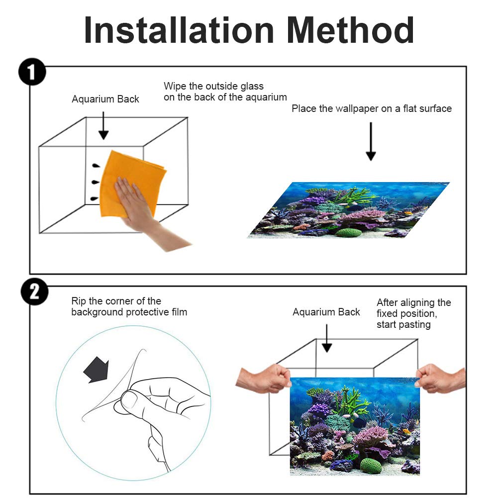 PVC Aquarium Hintergrund Aufkleber – Wasserdicht, Produktbild-Vorschau 8